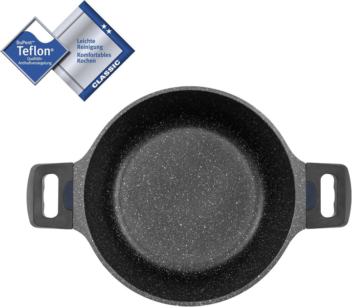 KOPF Topfset Aluguss Thermo Pro, Alu Induktion Kochtopf Set mit Teflon Classic Antihaftbeschichtung,