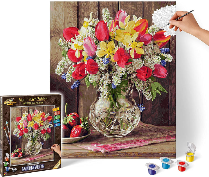 Schipper 609130790 Malen nach Zahlen - Ein Gruss aus dem Bauerngarten - Bilder malen für Erwachsene,
