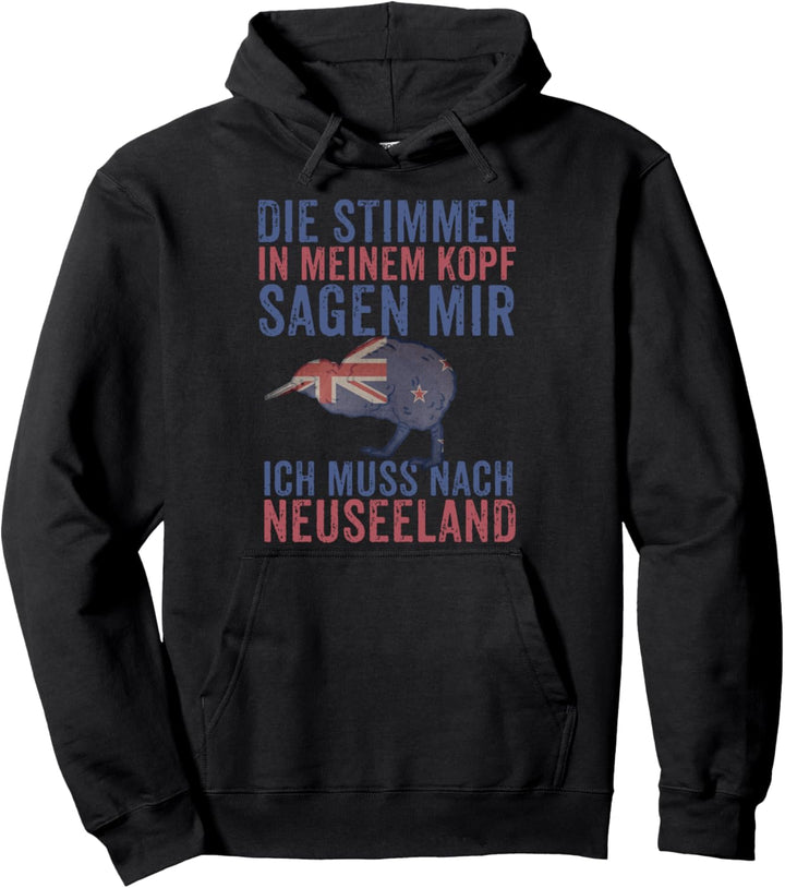 Neuseeland Auslandsjahr Kiwi Vogel Abschiedsgeschenk Pullover Hoodie