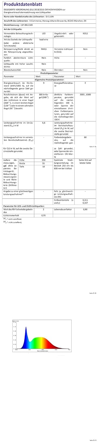 B.K.Licht - Schreibtischlampe einstellbar von warmweiss bis kaltweiss, schwenkbar, Touch, Klemmlampe