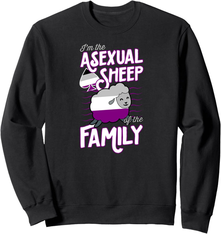 Ich bin das asexuelle Schaf meiner Familie Funny Ace Pride Aesthetic Sweatshirt