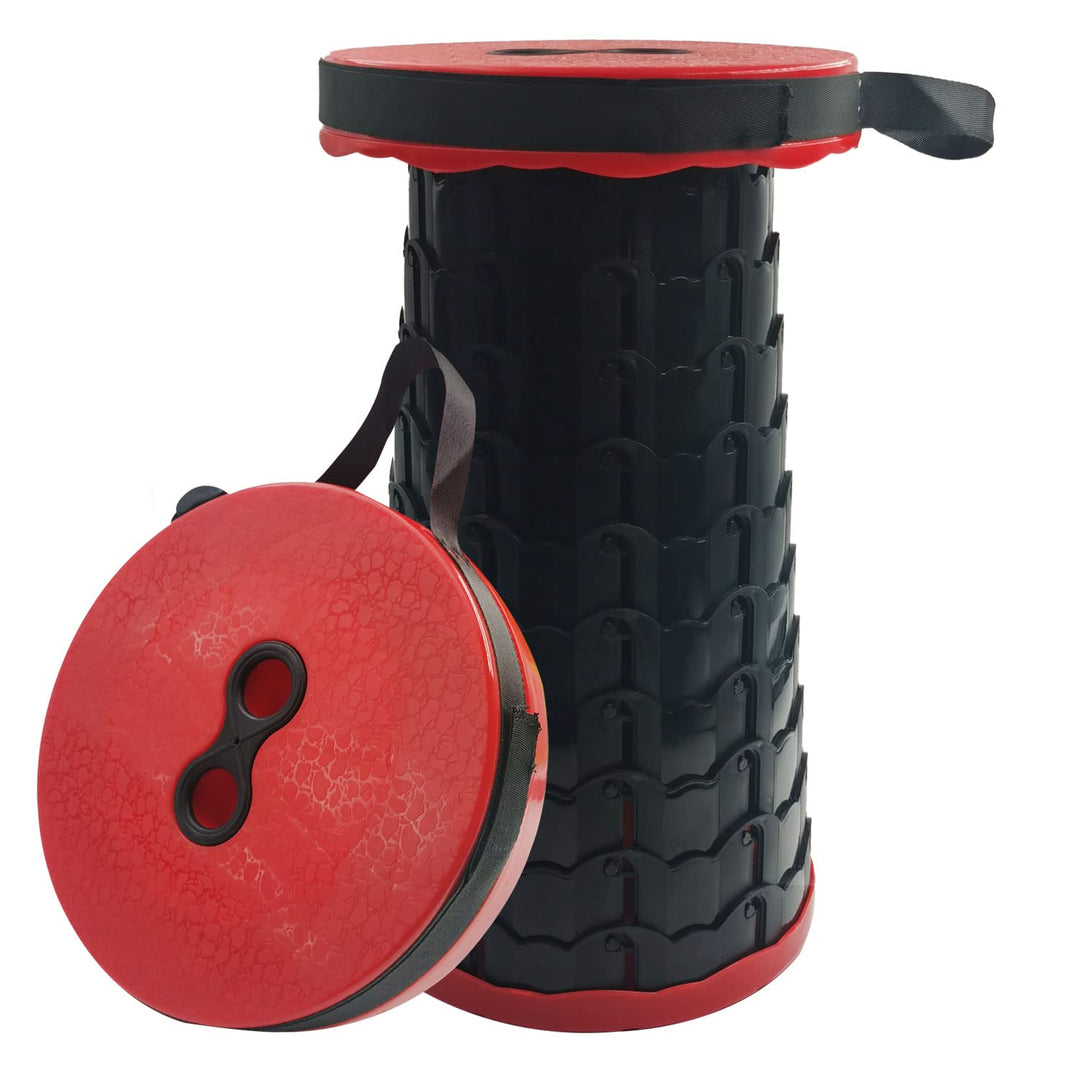 Teleskopischer Tragbarer Klapphocker Faltbarer, Rot Outdoor Campinghocker Hocker Belastung 397 Lbs f