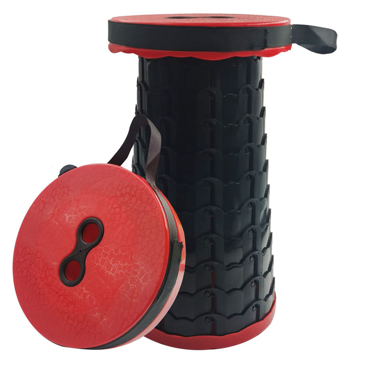 Teleskopischer Tragbarer Klapphocker Faltbarer, Rot Outdoor Campinghocker Hocker Belastung 397 Lbs f