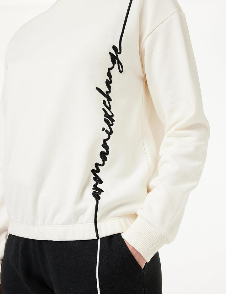 Armani Exchange Damen Signature Logo French Terry Pullover Sweatshirt, Iso
