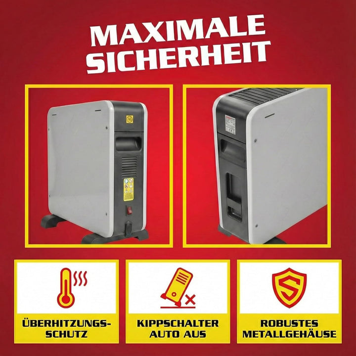 Hecht Elektroheizung (Brandneue Version) - Heizgerät für eine schnelle und wohlfühlende Wärme – Stro