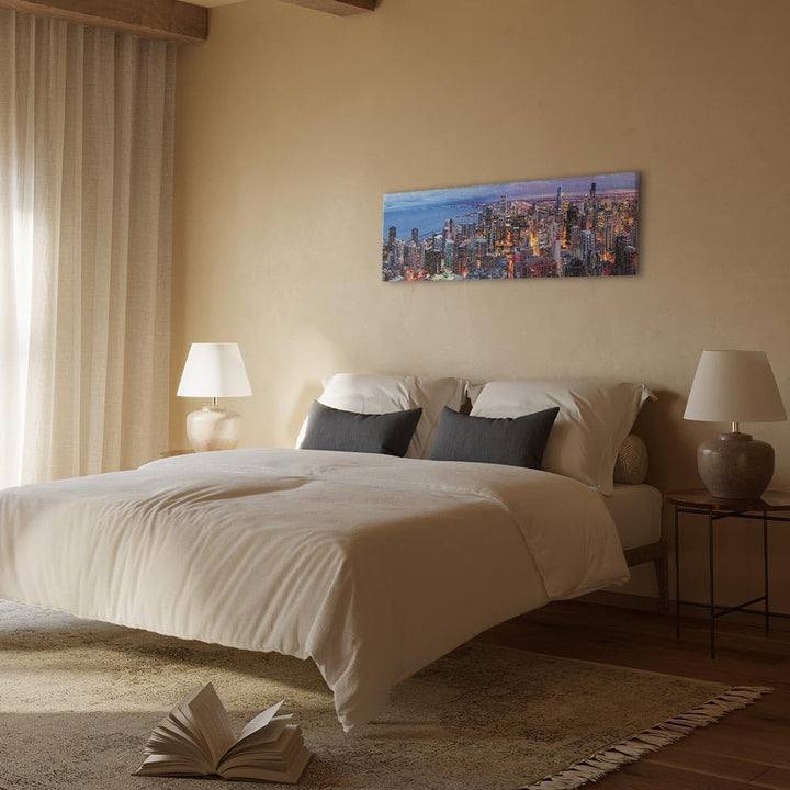 murando - Wandbilder XXL Stadt New York 90x30 cm 1 tlg - Wand Deko Vlies Leinwand Bilder Gross Wandd