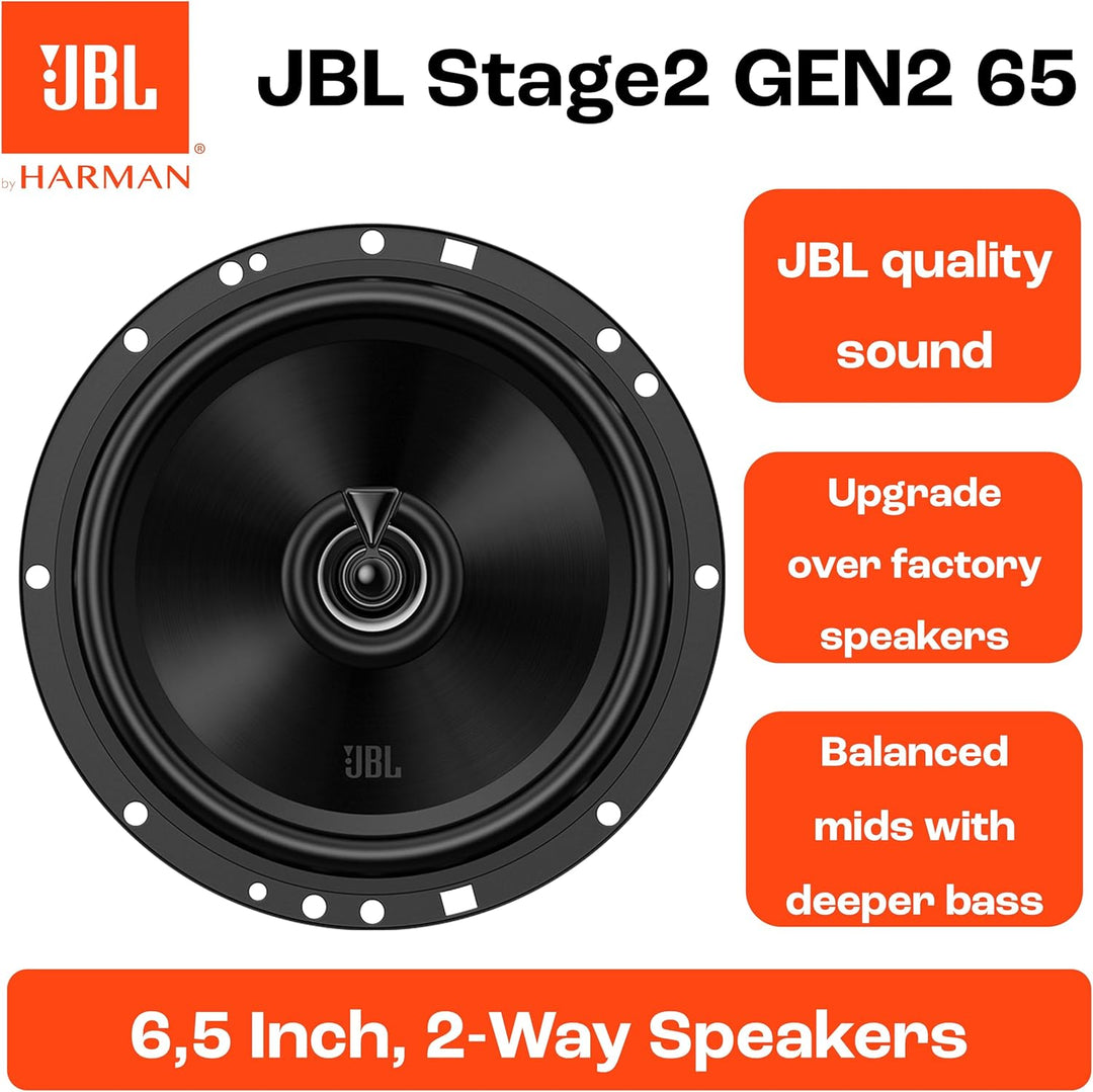 JBL Stage2 GEN2 65 Koaxial Lautsprecher Auto 165mm (6,5 Zoll): von Harman Kardon Car HiFi mit 60W RM