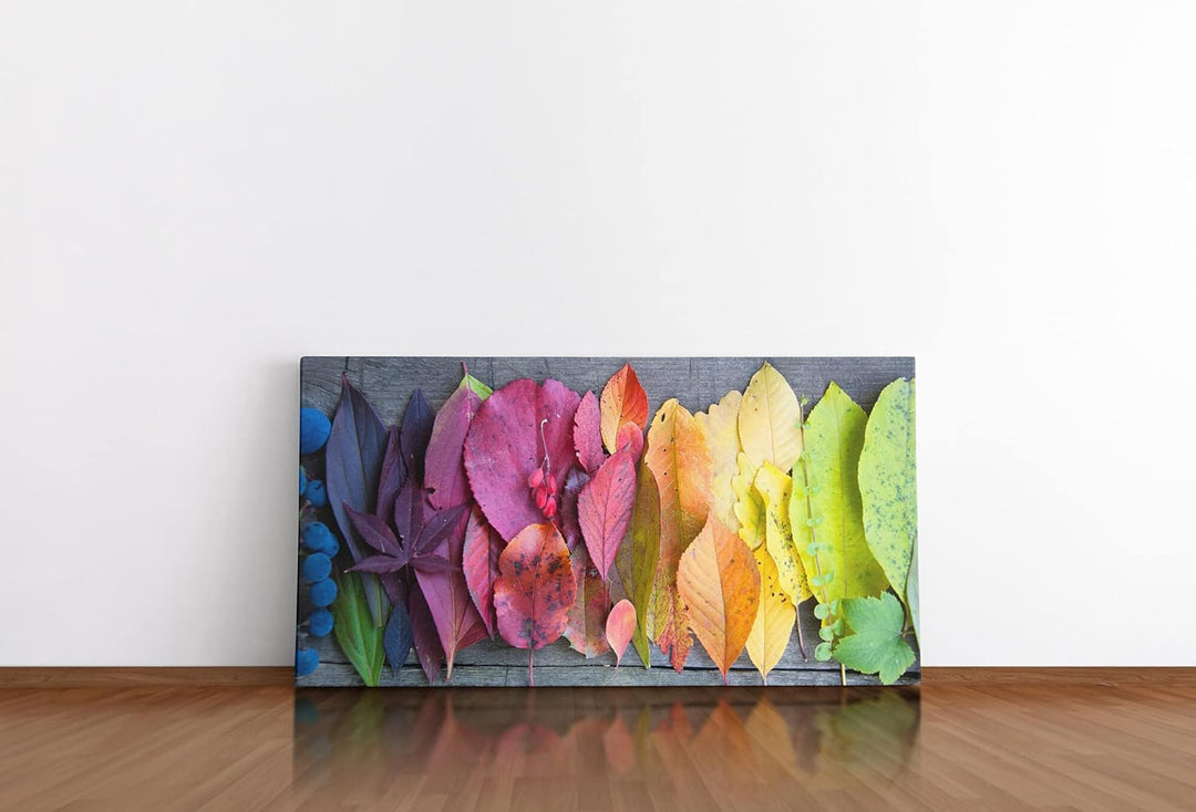 Paul Sinus Leinwandbild 120x60cm Herbstblätter Blätter Herbst Fotokunst schöne Farben Natur
