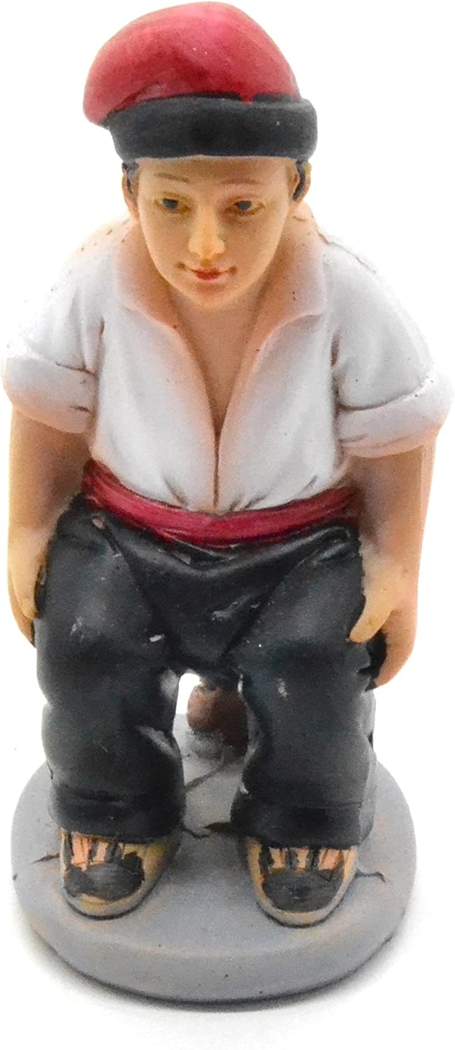 Figur der versteckten Krippen, 11 cm. Finden Sie die Weihnachtsfigur. Der Mann, der jagt. Figur. Wei