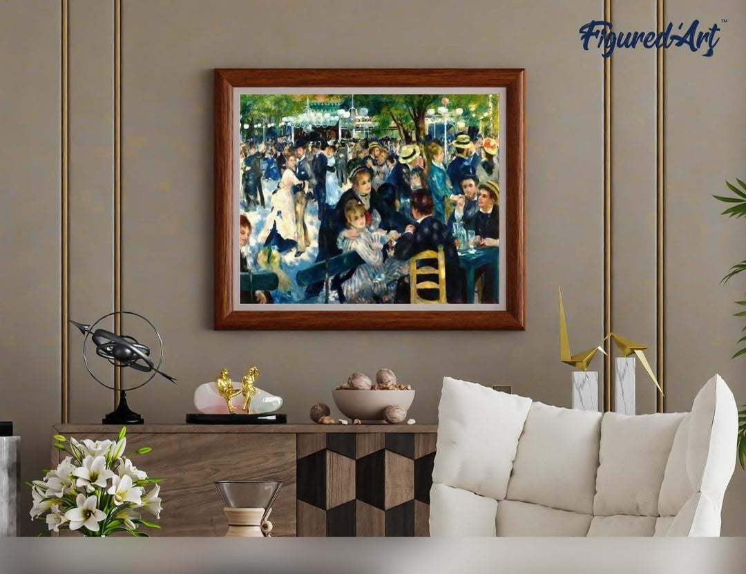 Figured'Art Malen Nach Zahlen Erwachsene Mit Rahmen Renoir - Bal du Moulin de la Galette - Paint by
