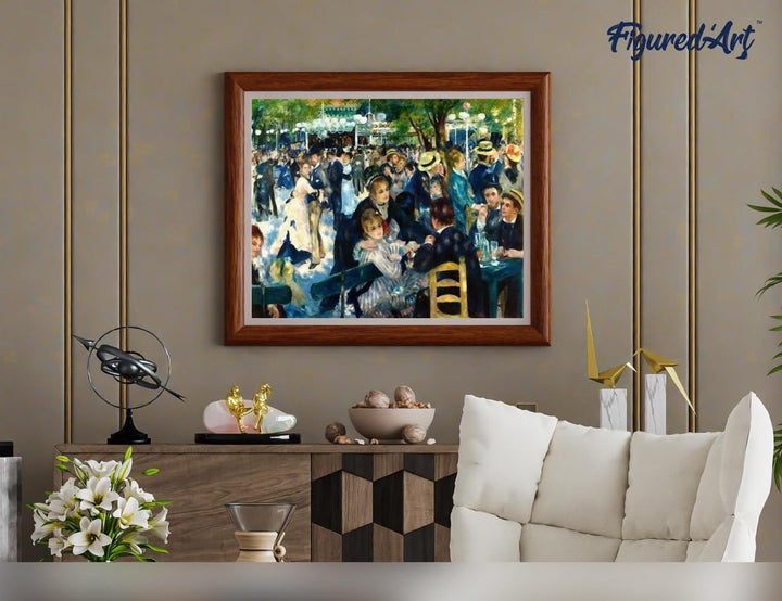 Figured'Art Malen Nach Zahlen Erwachsene Mit Rahmen Renoir - Bal du Moulin de la Galette - Paint by