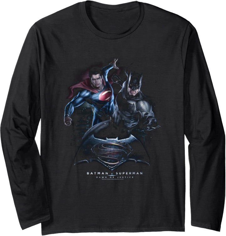 Batman v Superman Team Up Langarmshirt