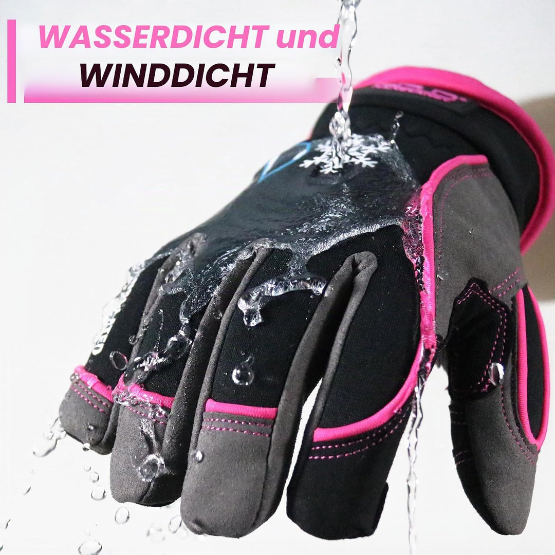 HLDD HANDLANDY wasserdichte Handschuhe für Herren, Winddichte Thermohandschuhe, Touchscreen Winterha
