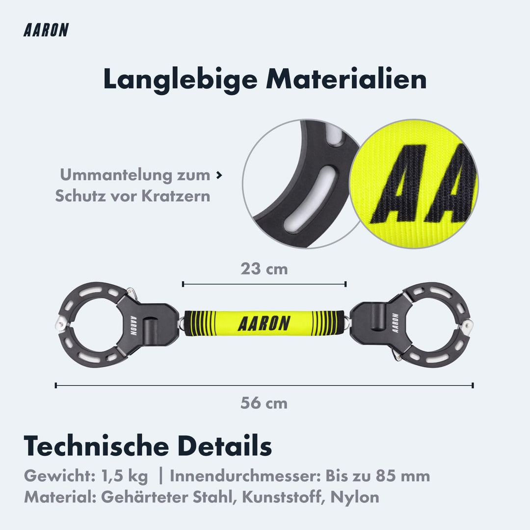 AARON Handschellenschloss für E-Scooter - Hochsicherheits-Design - Flexibles Fahrradschloss mit Stah
