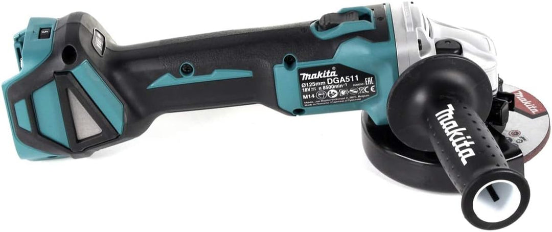 Makita DGA 511 ZJ Akku Winkelschleifer 18V 125mm Brushless Solo + Makpac - ohne Akku, ohne Ladegerät