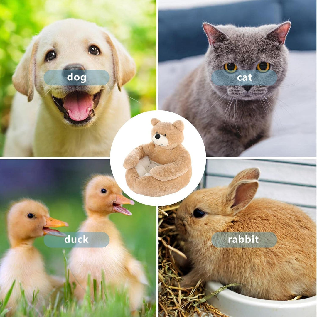 Abonda Haustierbett Super Weich, Winter Warm Niedlich Bär Umarmung Katze Schlafmatte, Plüsch Hunde K