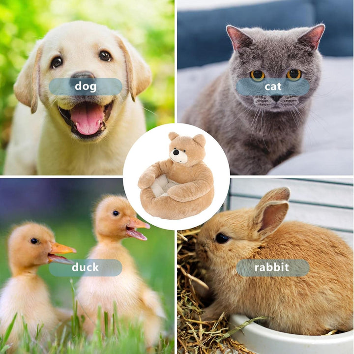 Abonda Haustierbett Super Weich, Winter Warm Niedlich Bär Umarmung Katze Schlafmatte, Plüsch Hunde K