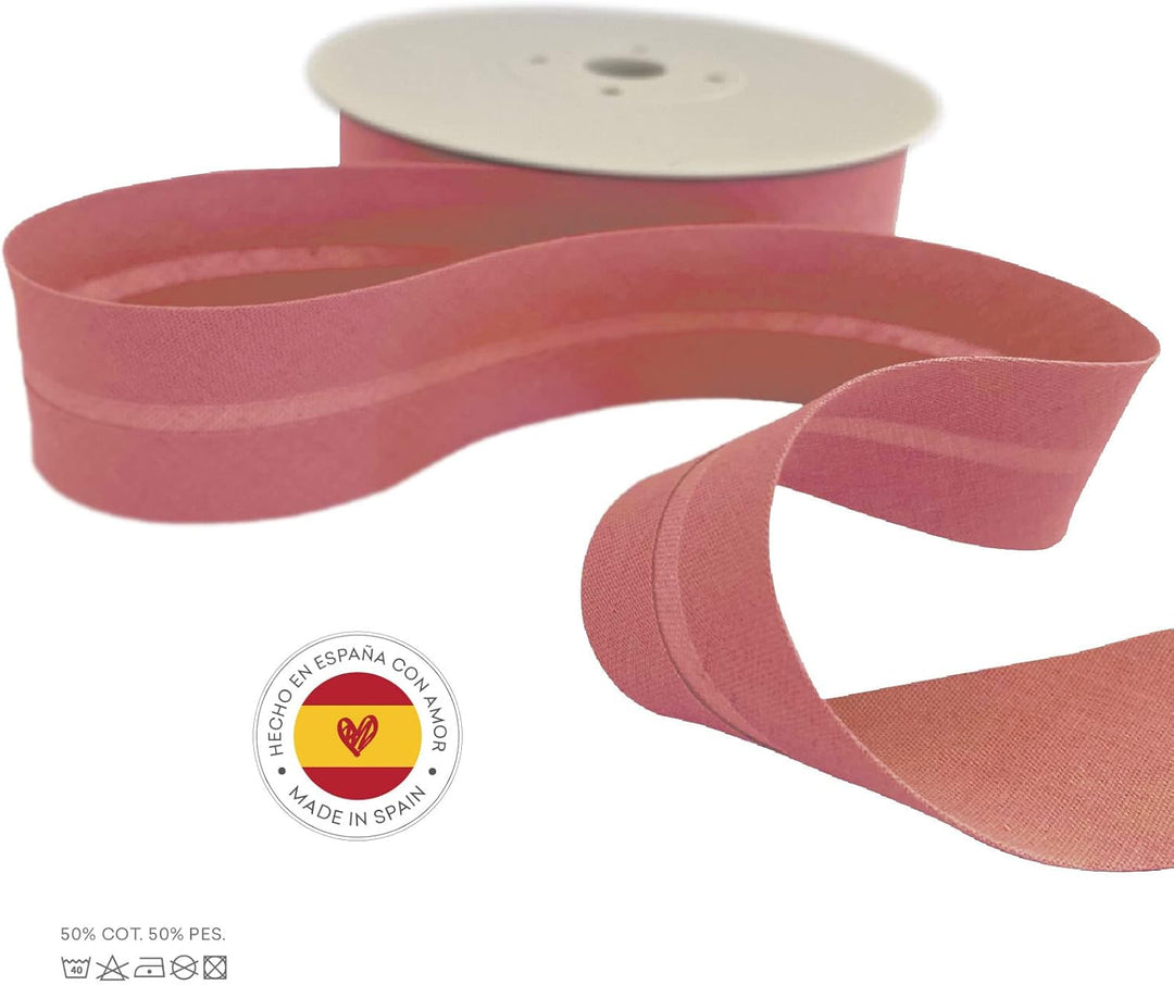 TEXTEX = 30 mm Breites Schrägband. 50% Baumwolle und 50% Polyester. Stück von 10m - (Bilden) 30mm Bi