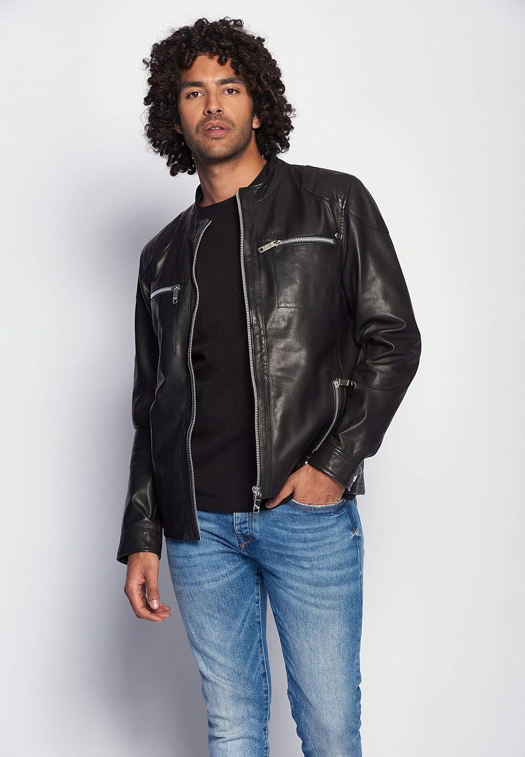 MAZE Herren Lederjacke Flint Black 3XL