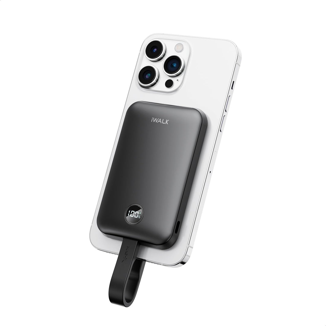 iWALK Mag Safe PowerBank Kabellose Powerbank 10000mAh, 30W Schnellaufladung mit LED und USB-C Ladeka
