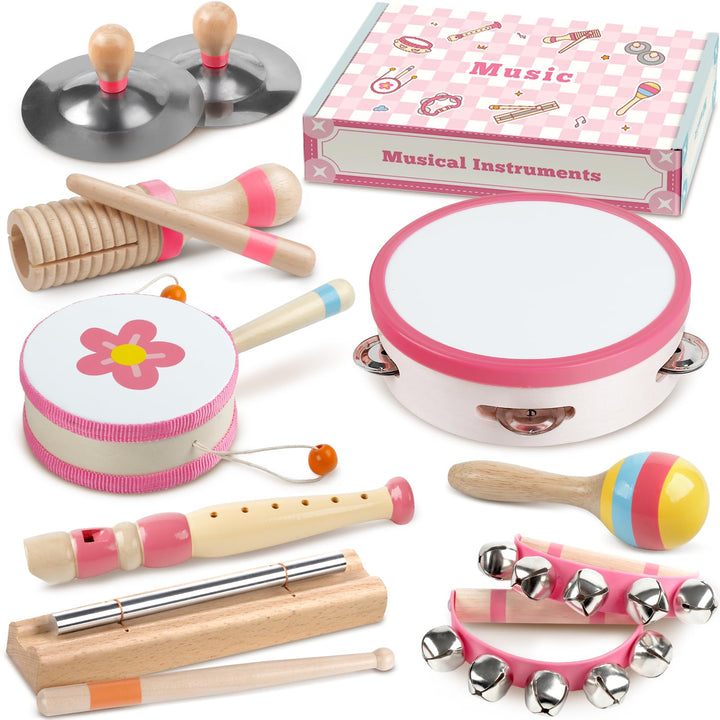 Musikinstrumente für Babys – Montessori-Musikspielzeug für Kleinkinder, Schlaginstrumenten-Set aus H