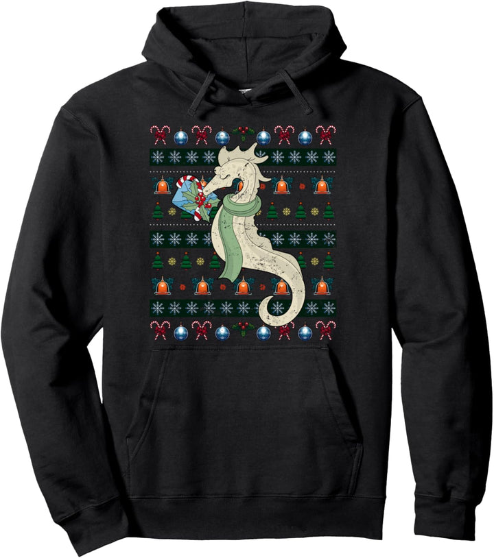 Weihnachten Tier Geschenk Ugly Christmas Seepferdchen Pullover Hoodie