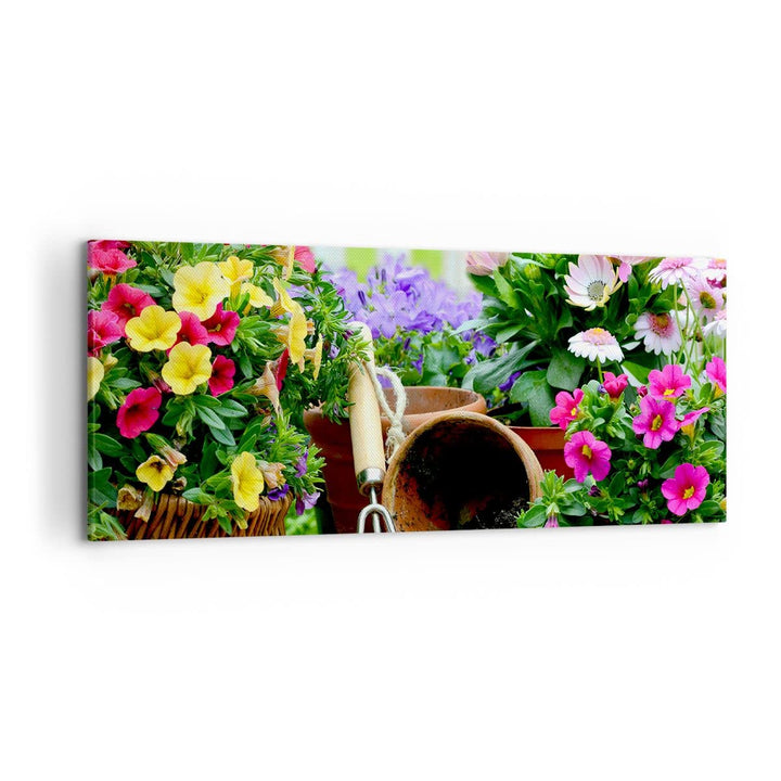 Wandbilder Dekoration Wohnzimmer Pflanzen Garten Frühling Natur Panorama Bilder auf Leinwand 120x50c