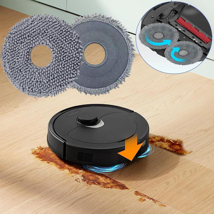 AiLomey 8 Stück Wischtücher Zubehör für Roborock Q Revo, Wischpads Ersatzteile für Roborock Q Revo S