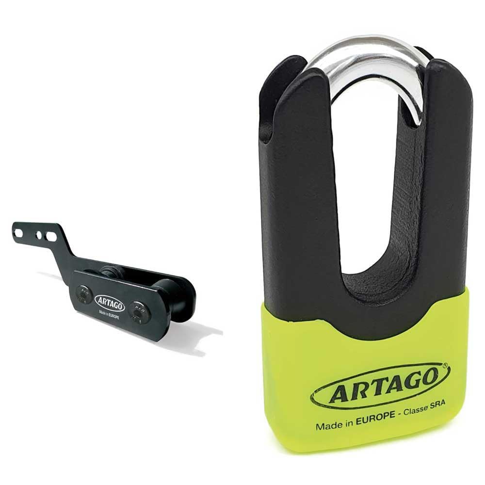 Artago 69X3 Pack Bremsscheibenschloss Diebstahlsicherung Hohe Sicherheit + Halterung für Kawasaki Z9