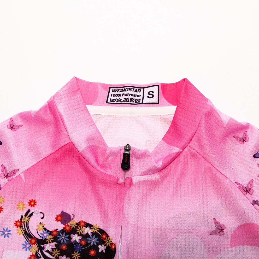 Damen Radtrikot Kurzarm Bike Shirt Top Lady Biking Bekleidung M Rose, M Rosa