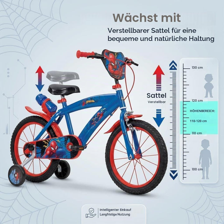 TOIMSA Fahrrad 16 Zoll Spiderman Huffy 5/8 Jahre