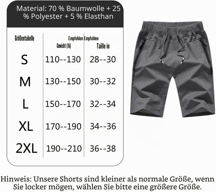 Tansozer Kurze Hosen Herren Shorts Mit Taschen S Grau 01, S Grau 01