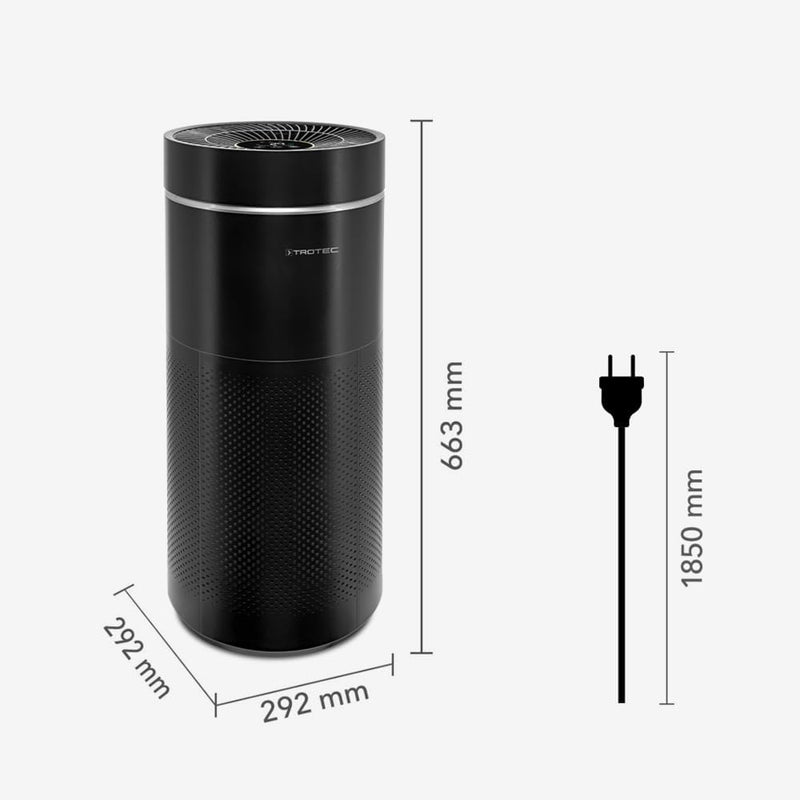 TROTEC Luftreiniger AirgoClean 171 E – HEPA Filter für Allergiker – Räume bis 42 m² /105 m³, Luftfil