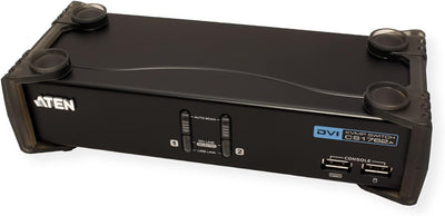 ATEN CS1762A-AT-G KVM 2X Port USB/DVI Switch, schwarz