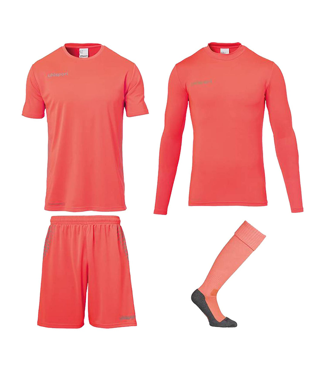 uhlsport Herren Score Polo Shirt Herren Poloshirt XXL Fluo Rot/Grau, XXL Fluo Rot/Grau