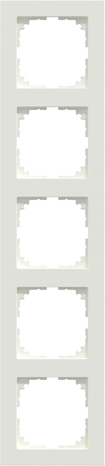 Schneider Electric Merten MEG4050-3619 M-Pure Rahmen 5-fach für Steckdosen und Schalter, polarweiss