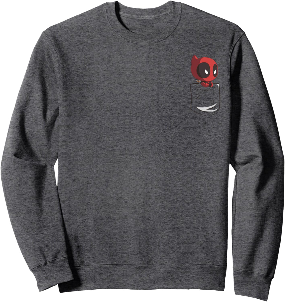 Marvel Deadpool Chibi Faux Pocket Sweatshirt