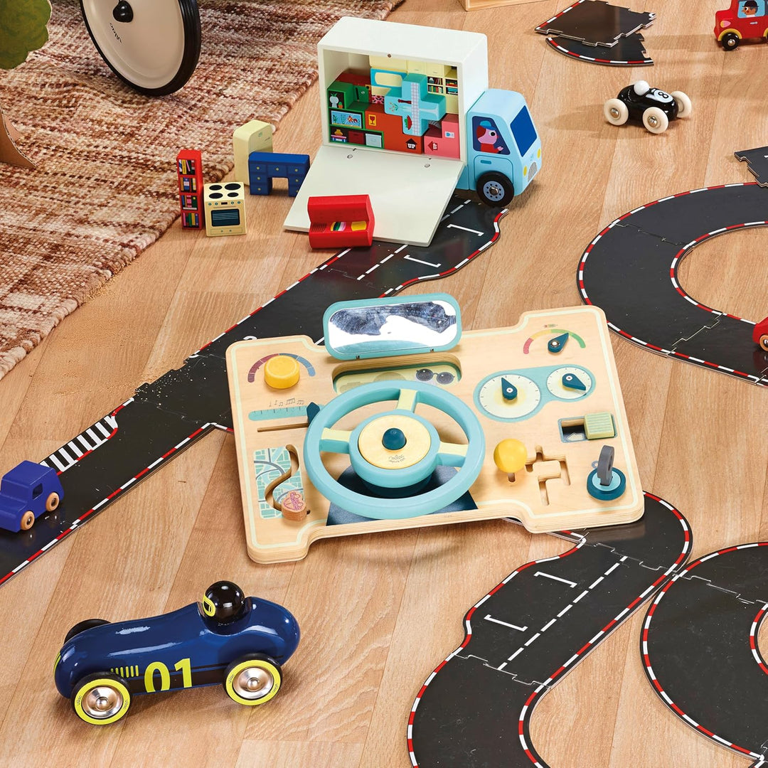 VILAC - Mein erstes Auto Aktivitäts- und Erlebnistafel – Spielzeug für Kleinkinder – 1 Armaturenbret