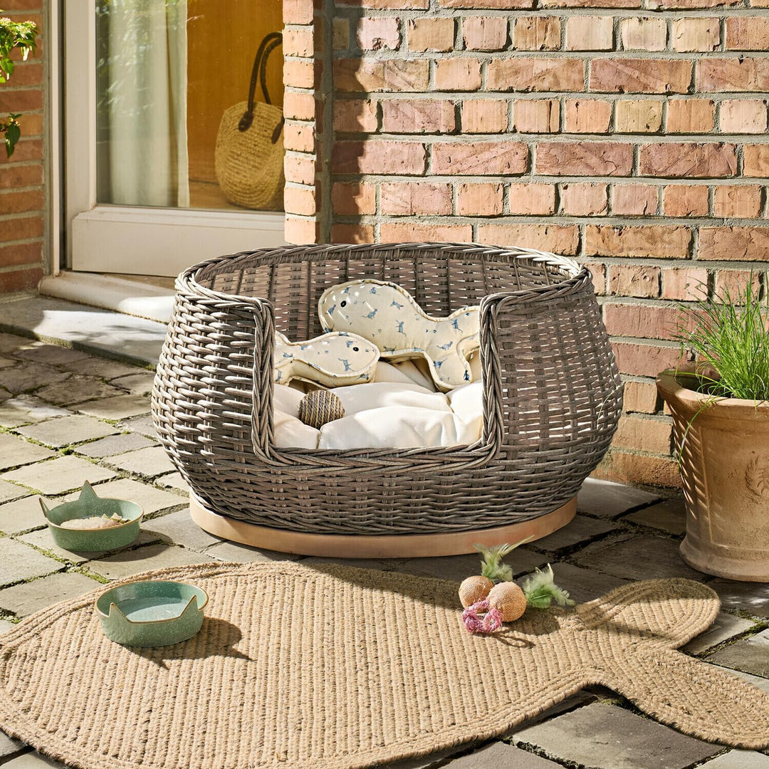 Loberon Kissen 2er Set Oceravia, beige/blau | Zwei Grössen - Süsse Fischform - Kuschelakzent für das