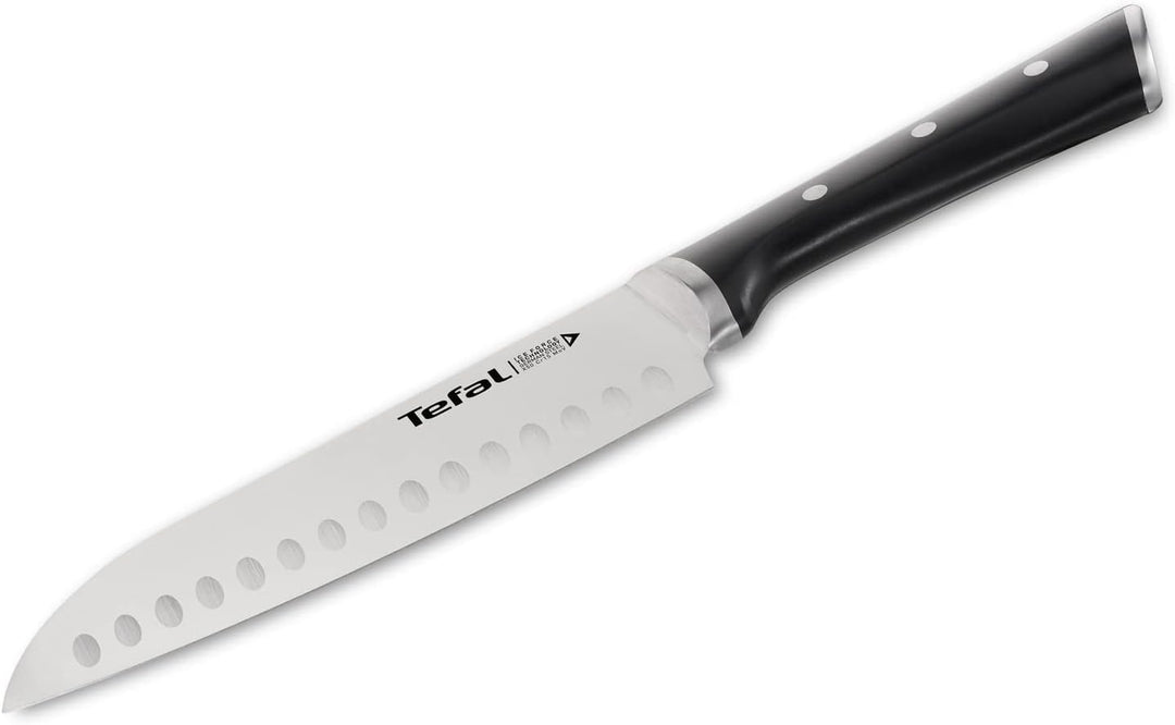 Tefal Ice Force K23206 Santoku Messer | 18cm | Korrosionsschutz | Handschutz | Edelstahl | Edelstahl