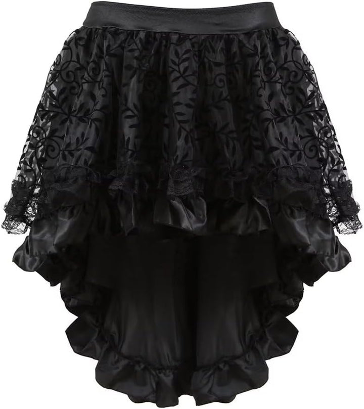 Jutrisujo korsett damen kleid corset dress corsage vollbrust burlesque schwarz XXS Blue6806, XXS Blu