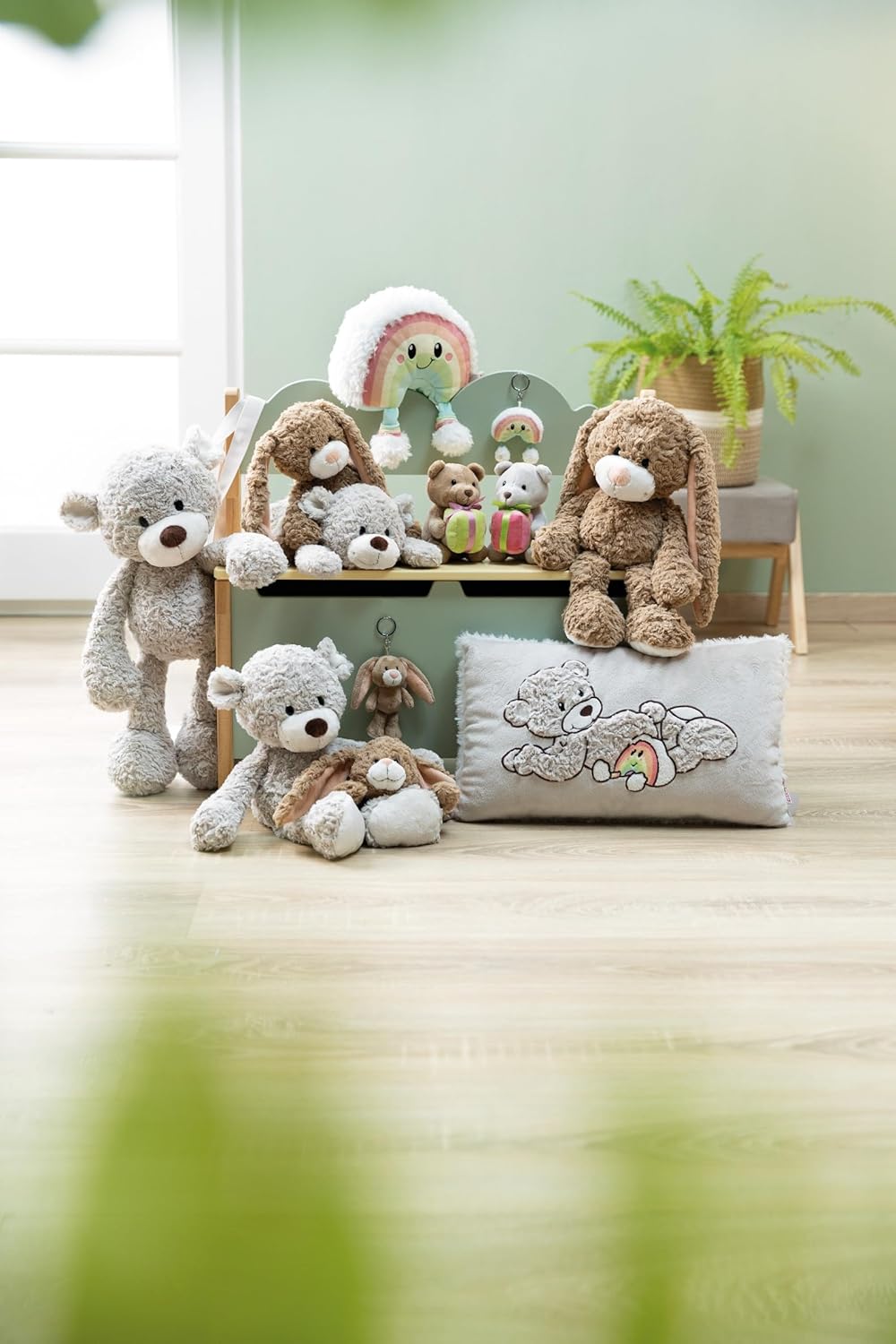 NICI Kuscheltier Hase Lopino 20cm - braun - Weiches Plüschtier – niedliches Stofftier zum Kuscheln &amp;
