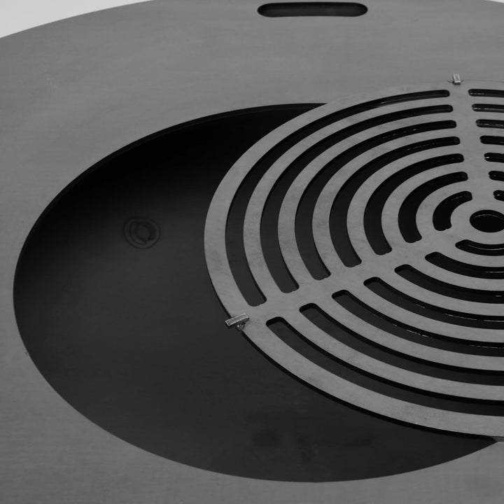 Feuerplatte 98 cm (100 cm) cm für Feuerschale und Feuertonne - Grillring - Plancha Grillplatte für F