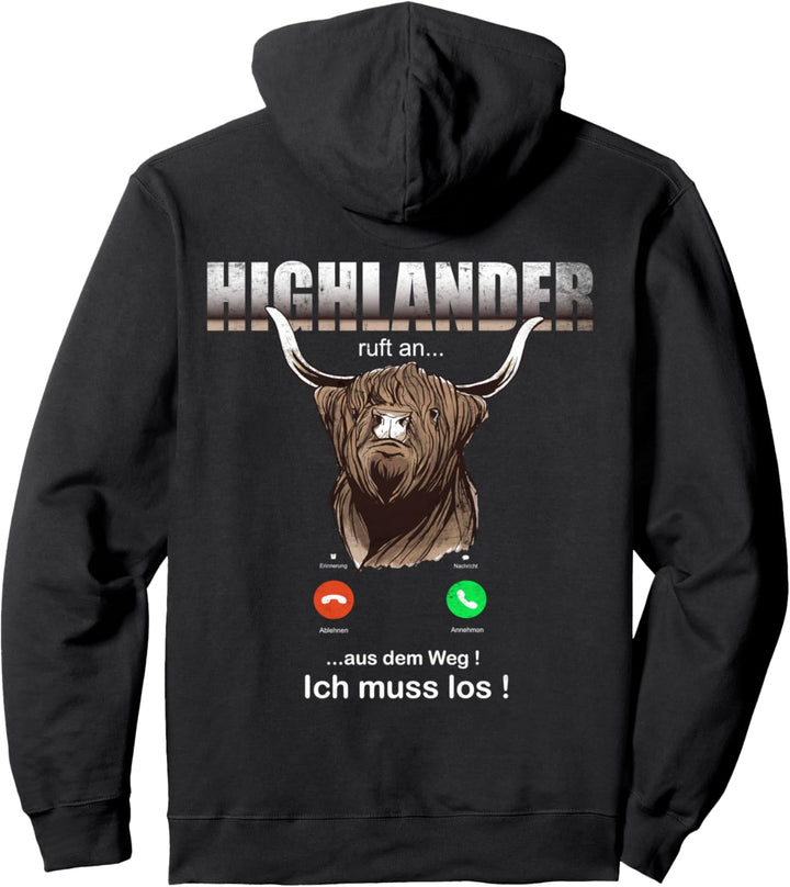 Highlander ruft an! Lustiges Rinderzucht Hochlandrind Pullover Hoodie