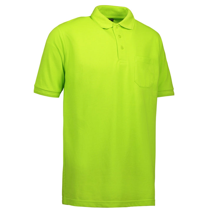 Pionier 41082-L Poloshirt "320 Pro Wear" mit Tasche, Limettengrün, Grösse L