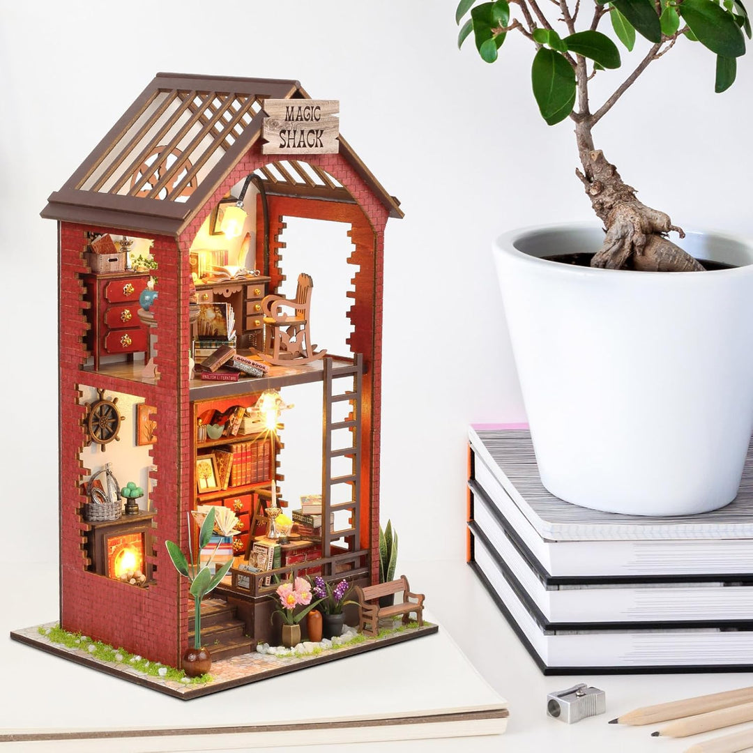 Cuteefun DIY Puppenhaus Miniatur mit Möbeln, Holz Mini House Kit, Machen Sie Ihr eigenes Handwerk Ha