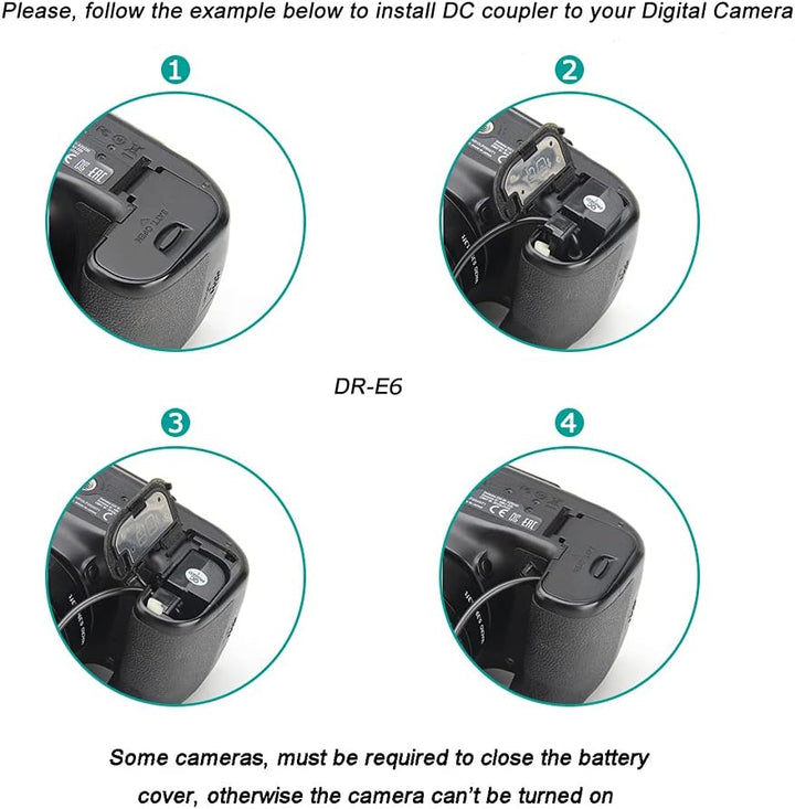 Raeisusp 5V USB Adapter Kit Kabel DC 8.4V ACK-E6 + DR-E6 LP-E6 LP E6 Völlig Decodierte Dummy Batteri