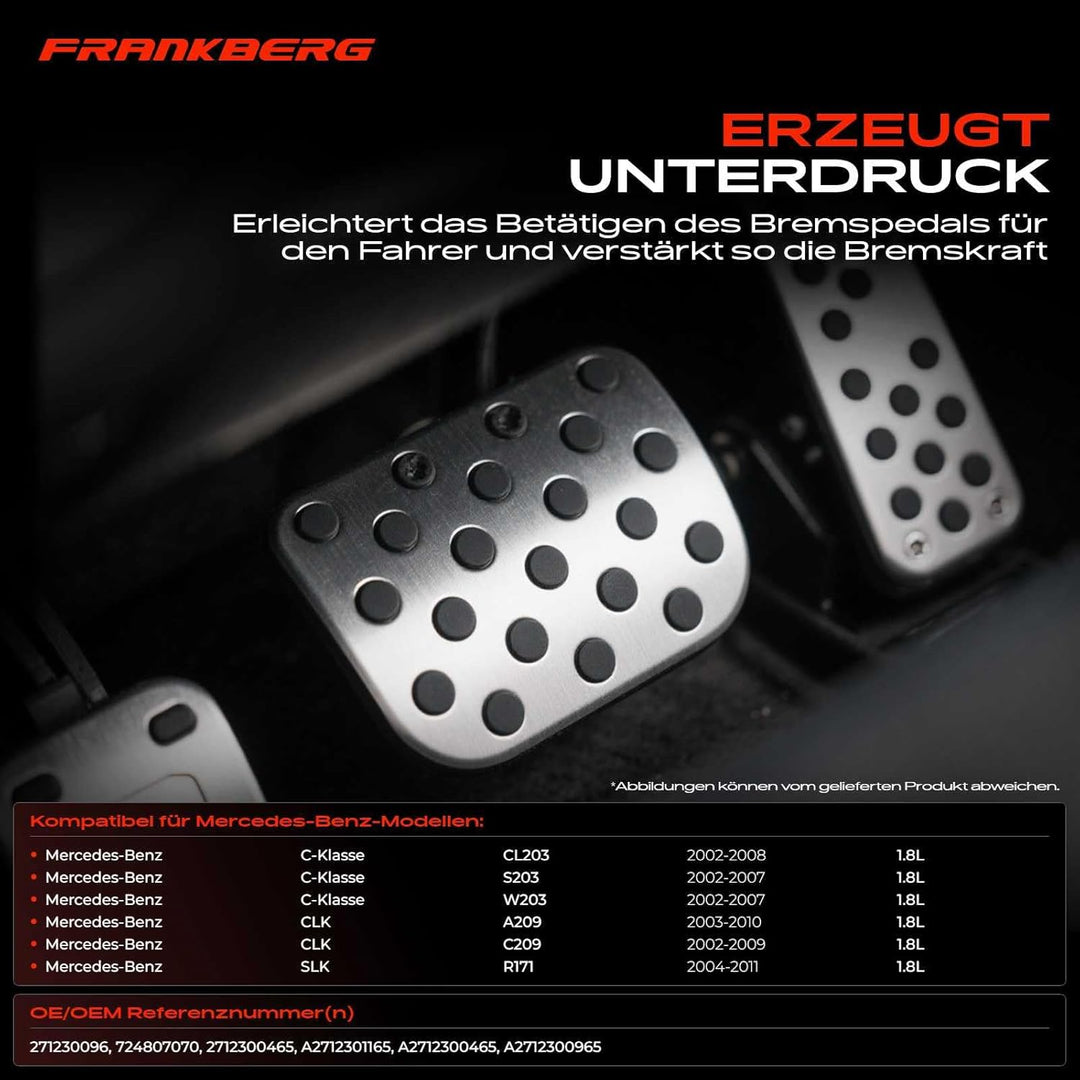 Frankberg Unterdruckpumpe Bremsanlage Vakuumpumpe Kompatibel mit W203 CL203 S203 C209 R171 2002-2011
