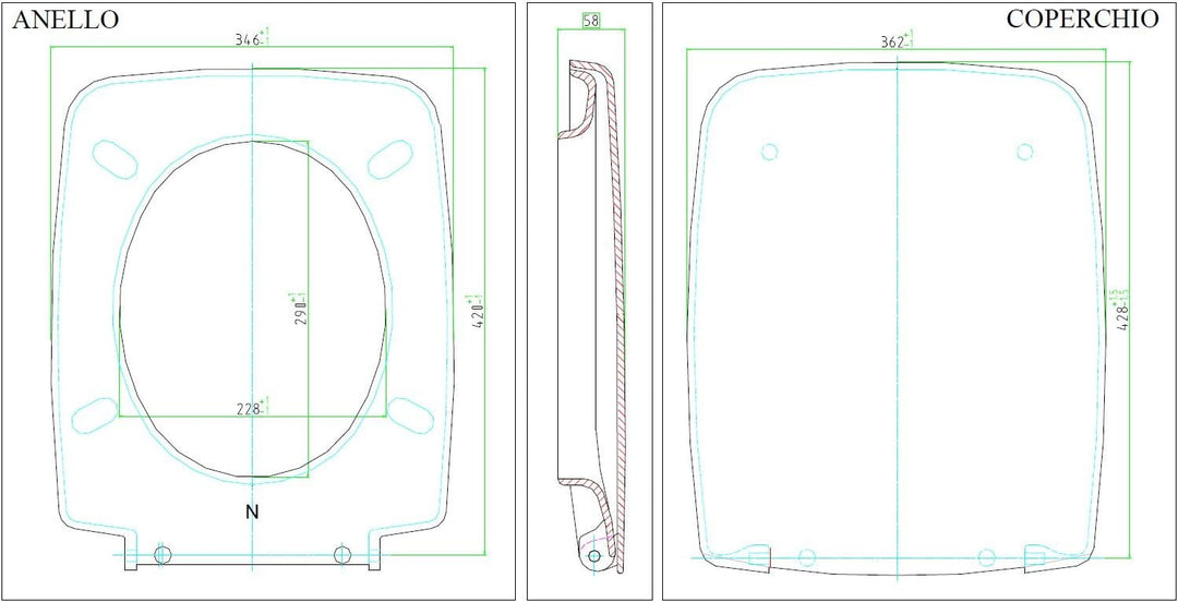 Ideal Standard T629801 Cantica WC-Sitz mit Softclosing, mit Softclosing