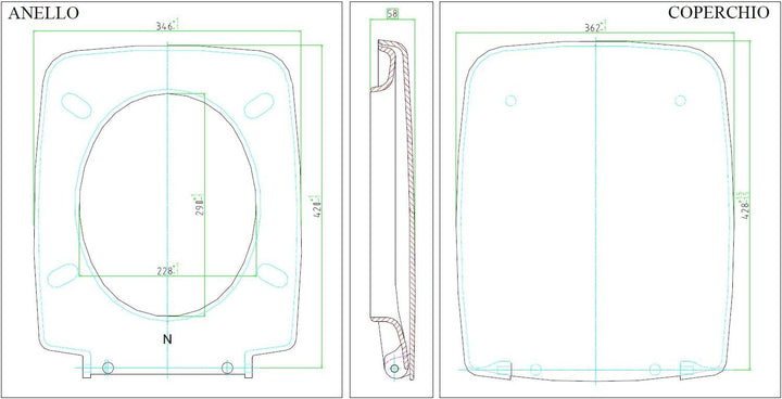 Ideal Standard T629801 Cantica WC-Sitz mit Softclosing, mit Softclosing